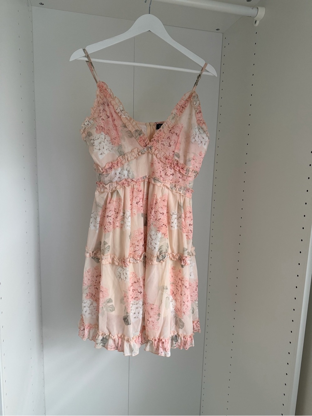 CBR Pink Floral Tiered Sundress with Ruffle Straps